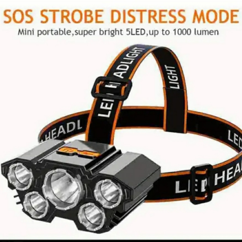 Headlamp with USB rechargeable battery. Ultra-Bright 1000LUMEN LED